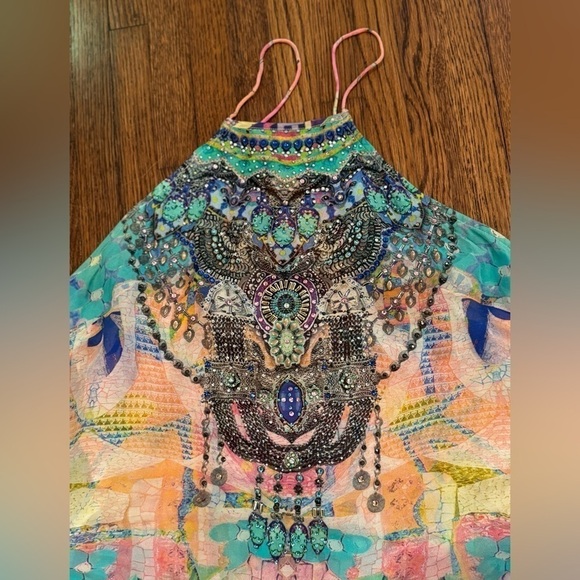 Camilla REVOLVE Gaudi Tribute Short Sheer Overlay Mermaid Princess Dress Size S - Picture 8 of 11